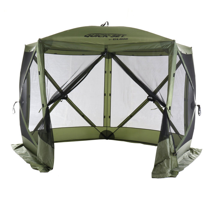 Clam Corp Portable Shelter Canopy Pop Up Tent W/ Mosquito Mesh, Brown/Tan & Reviews Wayfair Canada